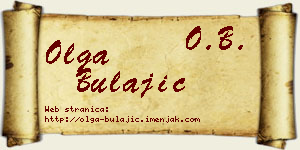 Olga Bulajić vizit kartica